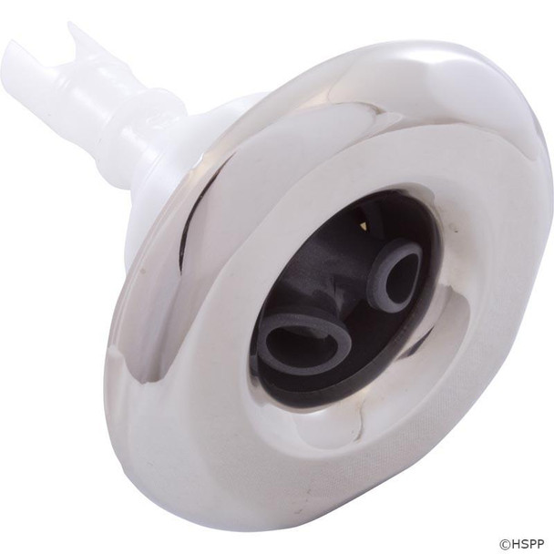  3 3/8" CMP Spa Jet Insert, Typhoon 300, Twin Roto, Scallop, SS/Graphite 