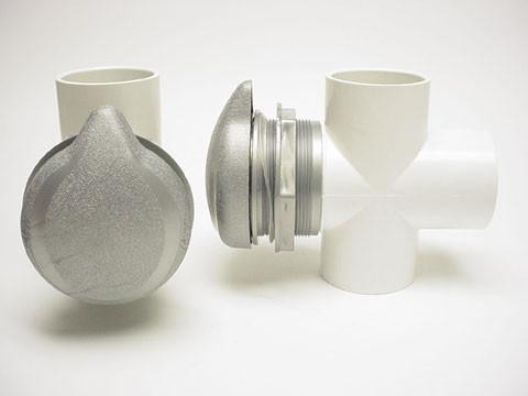 Cal Spas PLU21300037 Cal Spa Divertor Valve 1" 2 Way Teardrop Silver OBSOLETE 