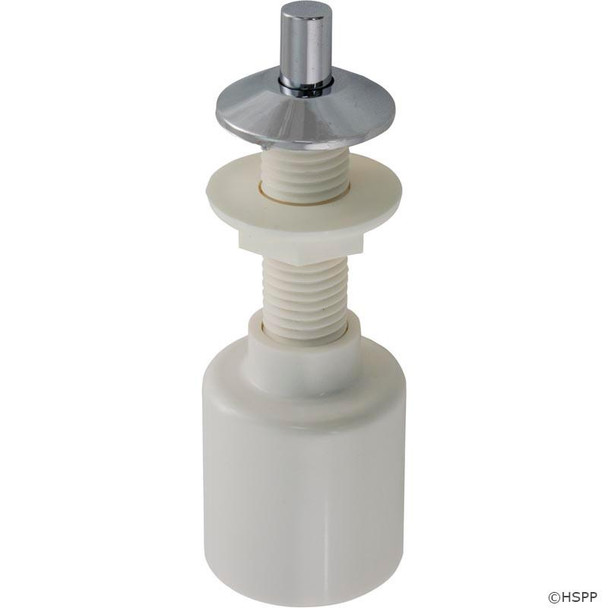  Spa Air Button, Sm Bezel Long Stem, Chrome 