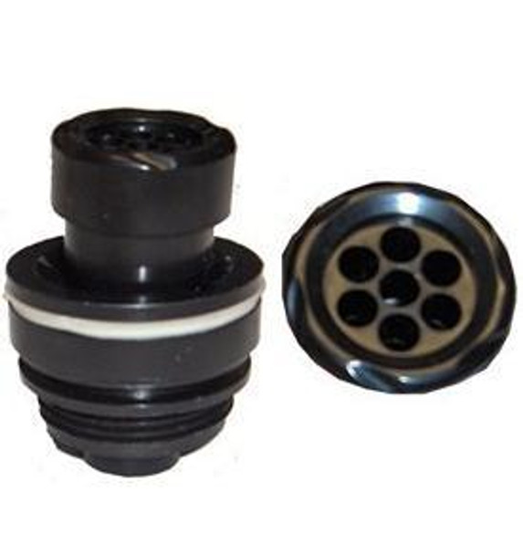 Keys Backyard Spa Adjustable Jet Insert 7 Port Push/Pull, 1/4, Black 