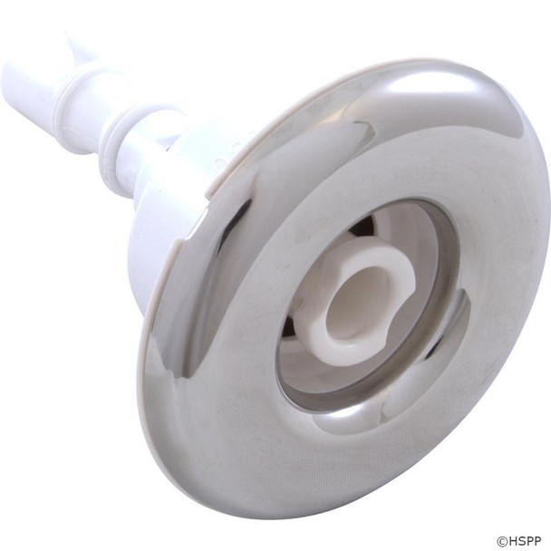 Diamante Spas 3" Mini Storm Spa Jet Insert Directional, Stainless, White w/ SS 