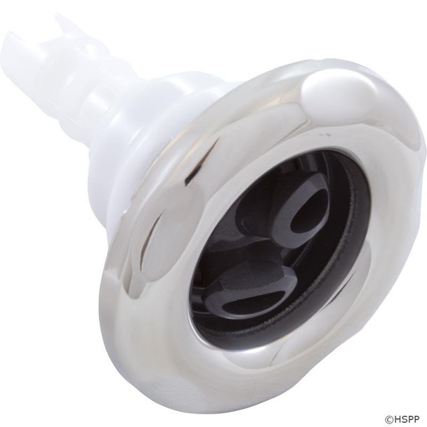  3-3/8" CMP Spa Jet Insert, Typhoon 400, Twin Roto, Scallop, SS/Graphite 