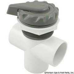  Waterway 2" Scalloped Top Access Div Valve, Black-Grey-White 