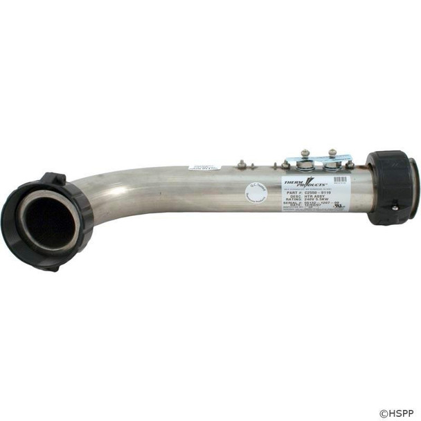  15" Sundance Spas Heater Assembly Flo Thru Curved 2" x 15" 5.5KW  (C2550-0119) 