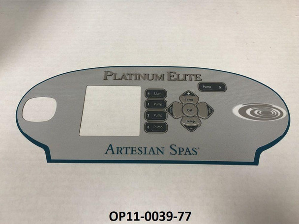 Artesian Spas 11-0039-77, Artesian Spas Overlay, In.K663, Plat. 4P 