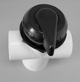 Dynasty Spas 10818, Dynasty Spas Diverter, WW, 2 Port, 2" Plumbing, Black 