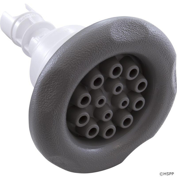  3 3/8" Poly Storm Spa Jet, Scalloped Face, Multi Massage, Gray 