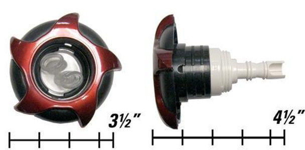 Cal Spas 3.5" Cal Spa Jet Insert, Red Starfire, Poly Storm THD, Twin Roto, CS2294131CAR-8  Cal Spas 3.5" Cal Spa Jet Insert, Red Starfire, Poly Storm THD, Twin Roto, CS2294131CAR-8