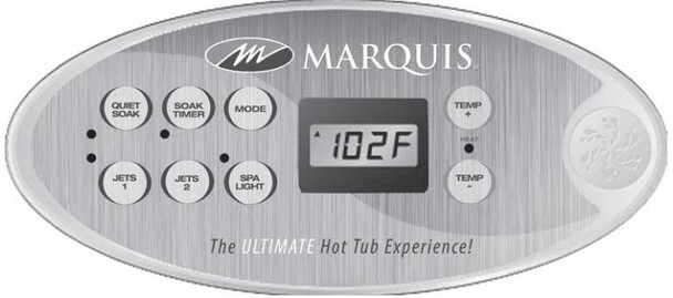 Marquis Spas Marquis Topside Control Panel, MQ554, 7 or 8 Button, 2011+ 