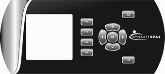 Dynasty Spas 12991 Dynasty Spas Topside Overlay, K-600, IN.XM, Dynasty Logo, 2009, Has no button cutout 