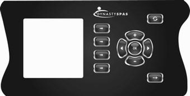 Dynasty Spas 14234 Dynasty Spas Topside Overlay, K-600, IN.XM, Dynasty Logo, 2011  LED 
