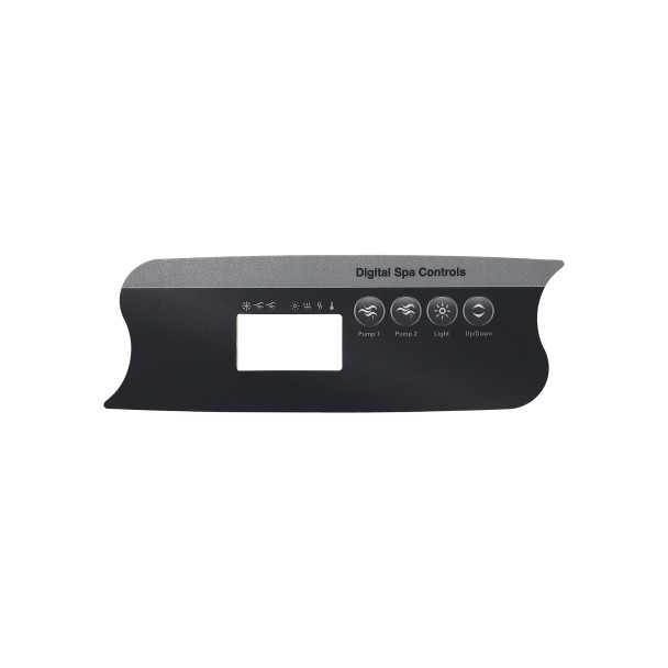 12977 Dynasty Spas Topside Overlay, K-71, 4 Button, Generic Logo
