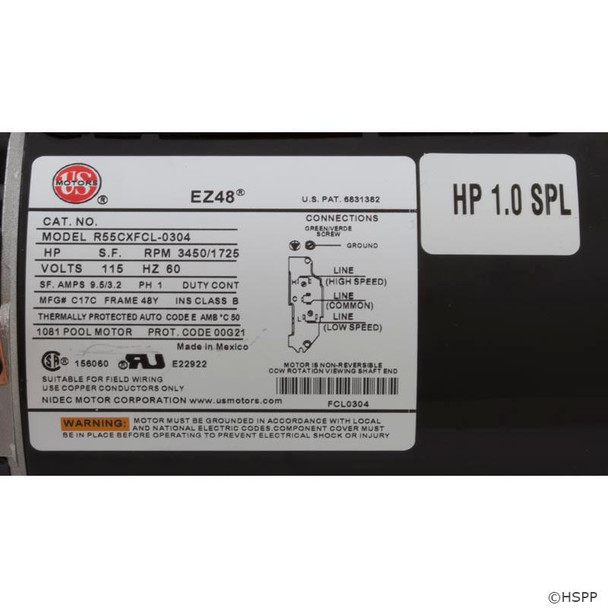 Pump, Aqua Flo FMCP, 1.0hp USMtr, 115v, 2-Spd, 48fr, 1-1/2"   Pump, Aqua Flo FMCP, 1.0hp USMtr, 115v, 2-Spd, 48fr, 1-1/2"