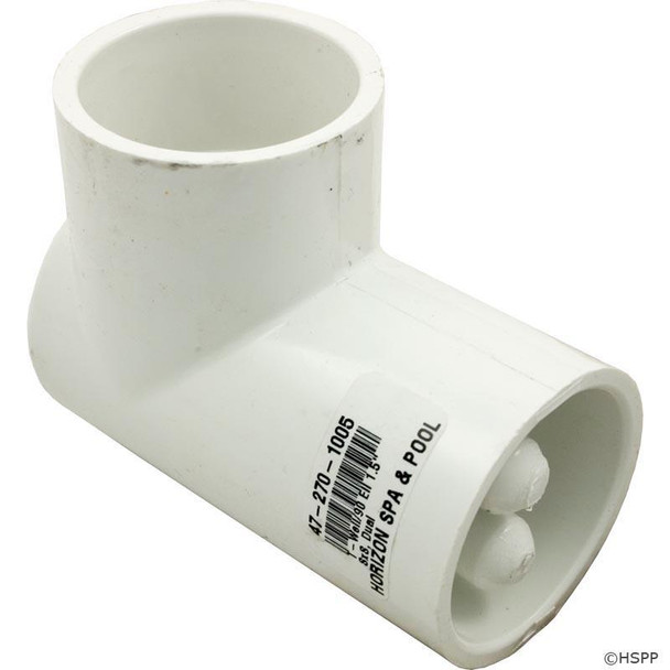  90 Elbow, 1-1/2" Slip x 1-1/2" Slip, with Dual Thermowell 