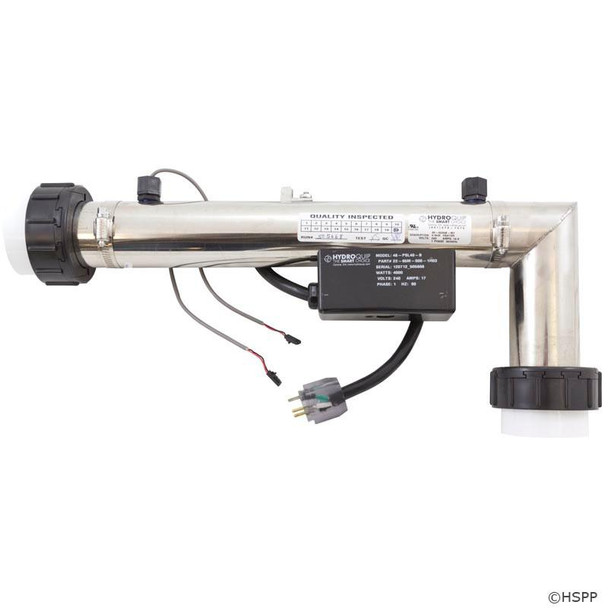  Heater, FloThru, PS-B Series M7, L-Shape, 230v, 4kW, 60"Cord 