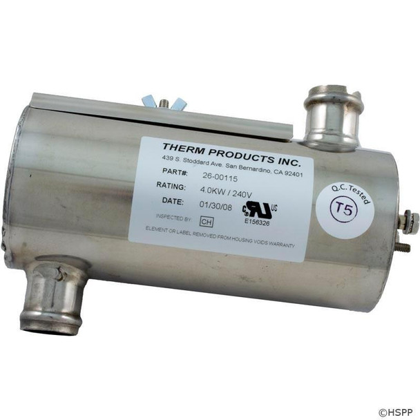  Heater, LowFlow,Infinity Repl,6-5/8" x 3",230v,4.0kW,Generic 