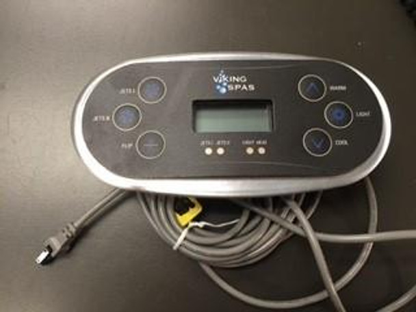 Viking Spas 91061-2 Viking Spas Topside, For BP Series Controls, 6 Button, 2 Pump, W/ Overlay, 2016+  Viking Spas 91061-2 Viking Spas Topside, For BP Series Controls, 6 Button, 2 Pump, W/ Overlay, 2016+