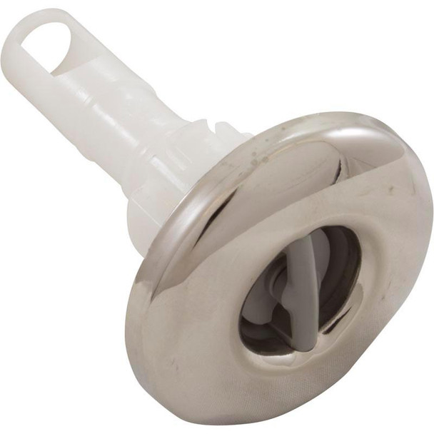 Custom Molded Products 2" CMP Spa Jet, Typhoon 200, Twin Roto, SS/Gray, Scalloped 