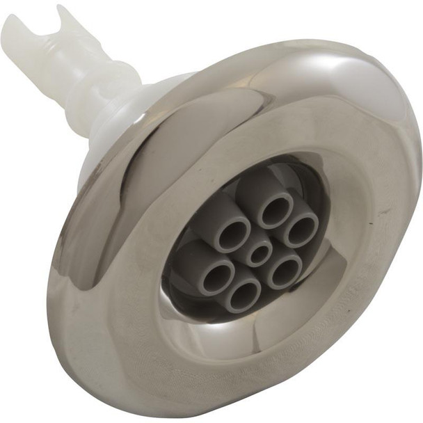 Custom Molded Products 3 3/8" CMP Spa Jet, Typhoon 300, Massage, SS/Gray, Scalloped 