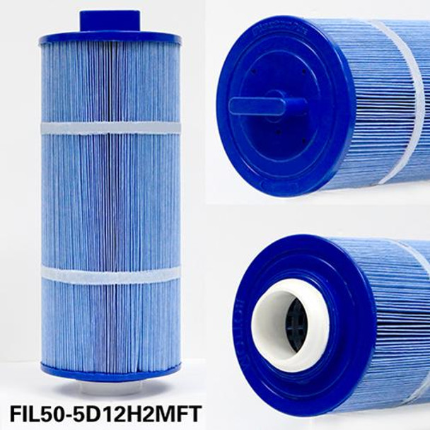 Cal Spa Filter, Male Threaded Botton, Handle Top, Antimicrobial (FIL50-5D12H2MFT)