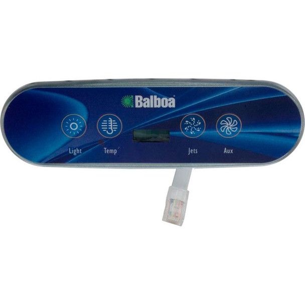  4 Button, 55129, Balboa Topside,  Water Group VL400 Lite Duplex, P1, Aux, Light 