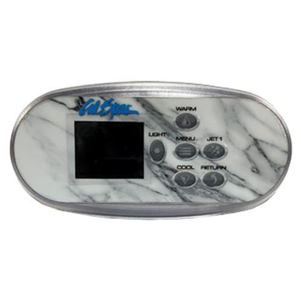  Cal Spas Control Panel Neo 1100 (Oval) Jet1, Light with Overlay 