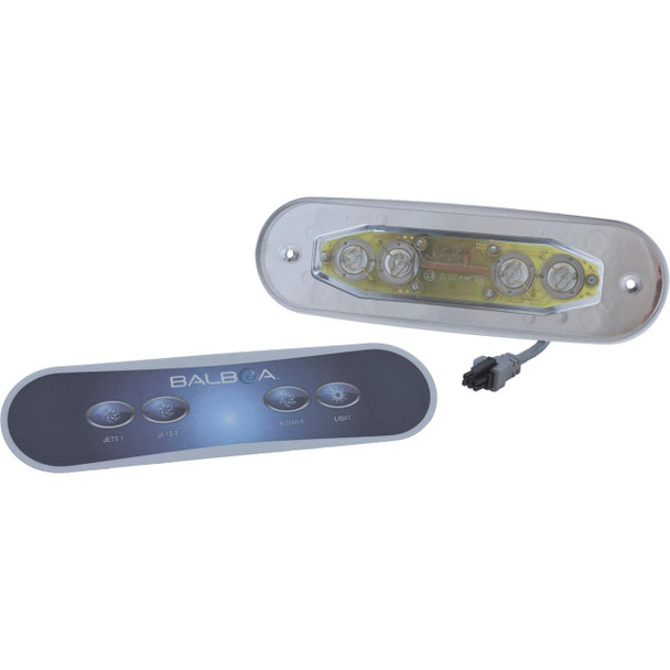  CONTROL PANEL, BALBOA, AUXILIARY, 4 BUTTON (JET 1, JET 2, BLOWER, & LIGHT), AX40, 52678 