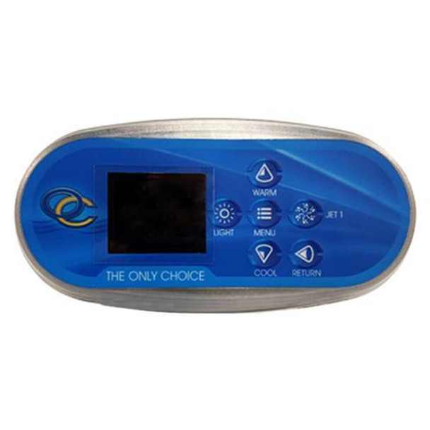  CAL SPAS CONTROL PANEL OC NEO 1100 OVAL LIGHT JET1 WITH RETURN (#777-CS00503) 