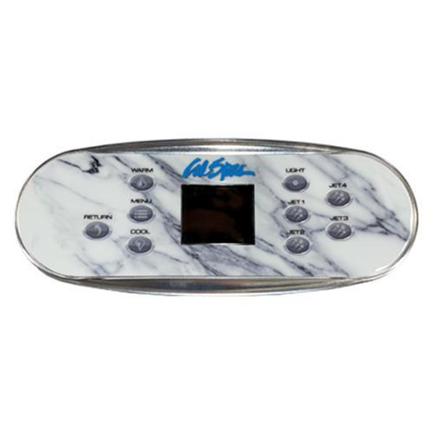  CAL SPAS CONTROL PANEL NEO 2100 OVAL LT, JET1, JET2, JET3, JET4, AUX (#777-CS00104) 4P 