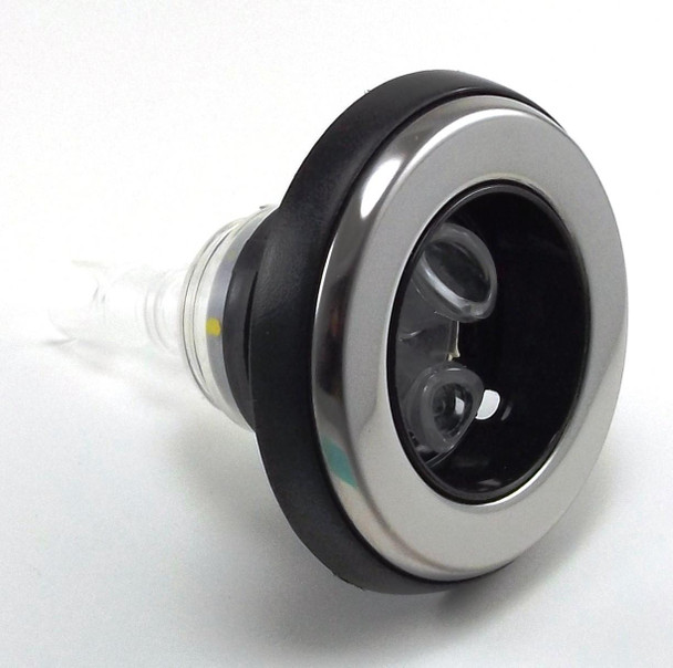 Dynasty Spas 15723 DYNASTY 4" JET, 2019, POLY STORM, GLO, TWIN ROTO, THREADED, CLASSIC STYLE, BLACK-CLEAR 