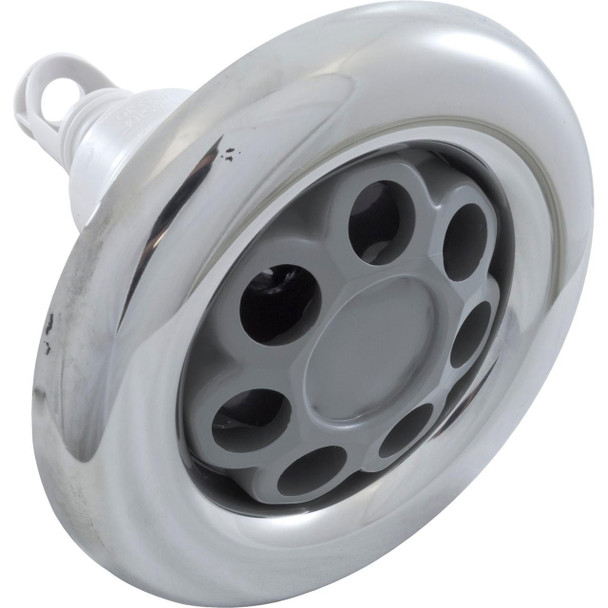  5" Jet Intl, WW Power Storm, Massage, Smth, SS/Gry, Threaded 