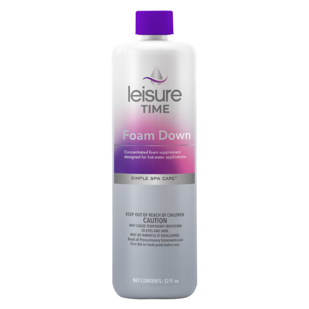 Water Care, Leisure Time, Spa Foam Down, 1Qt Bottle