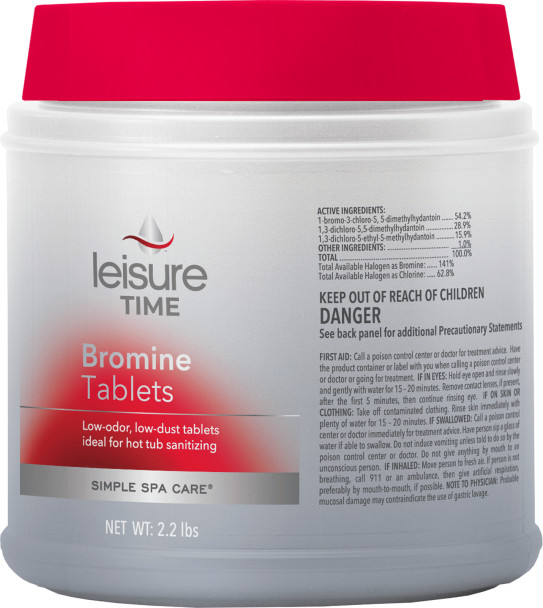 Water Care, Leisure Time, Bromine Tablets, 2.2 lb container