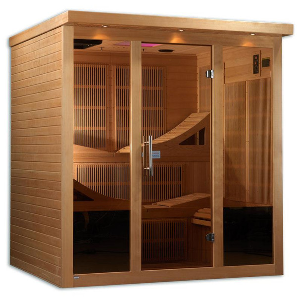Saunas Golden Designs Monaco 6 Person Near Zero EMF Far Infrared Sauna GDI-6996-01 Elite 