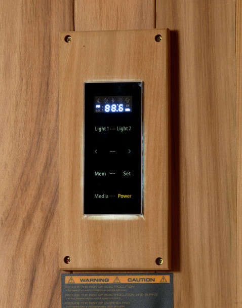 Saunas Golden Designs Copenhagen 3 Person Traditional Sauna – Canadian Red Cedar Interior and Pacific Premium Clear Cedar Exterior GDI-7389-02 
