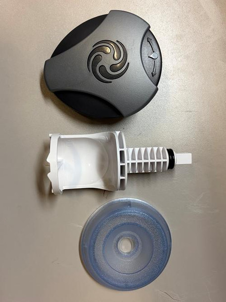110703 DIVERTER, 2IN, AW 2-TONE, CLR CAP, OVAL HNDL, STEM O-RING