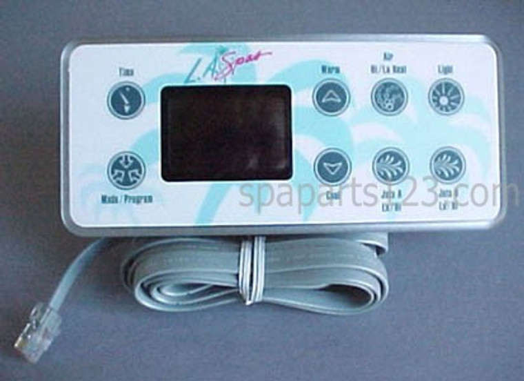 L.A. Spas Upper Control Panel, 8 Button, Balboa, LCD LAP101, PL-39600