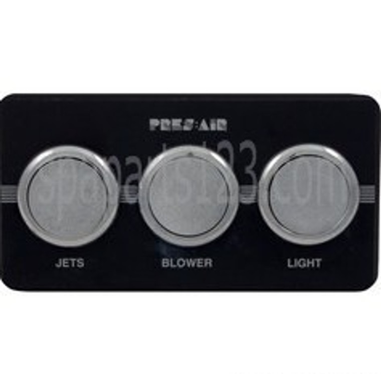 Spa 3-Button Panel Kit Black/Chrome (Air) 1