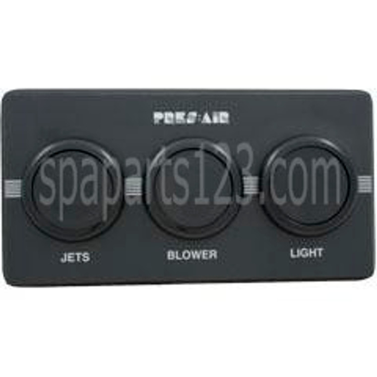 Spa 3-Button Panel Kit Black (Air) 1