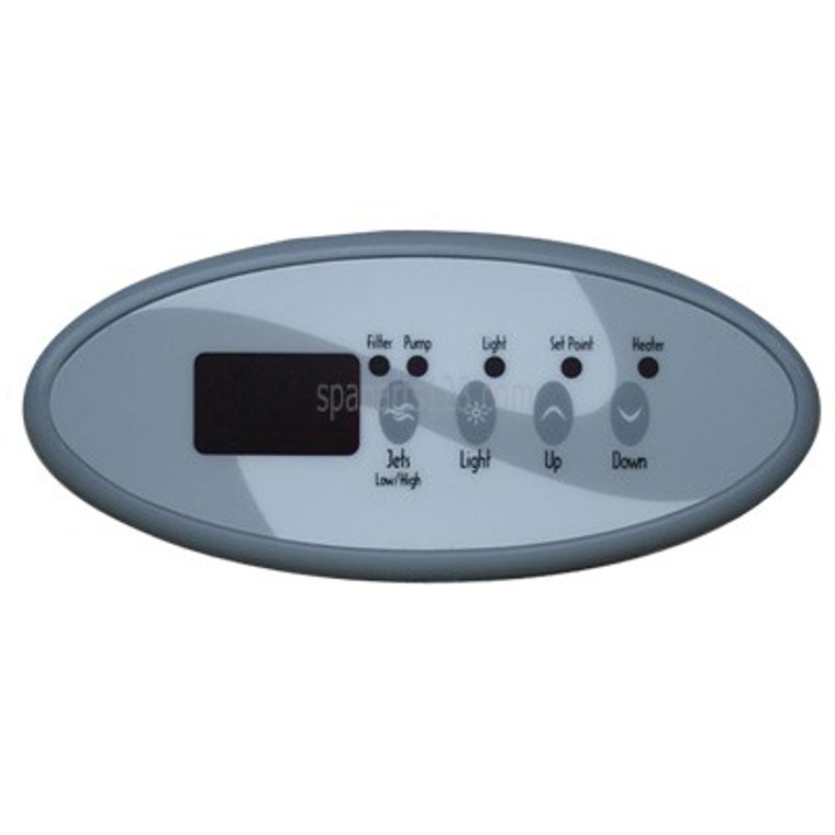 01560-390, D1 Spas '98 Gecko Topside Upper Control Panel with Inlay **Replaces 01560-278**