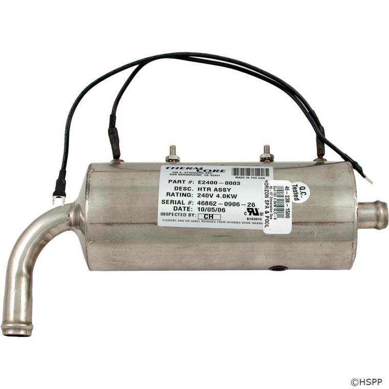 Heater, LowFlow, D-1 SLC-V Repl, 230v, 4.0kW, Generic