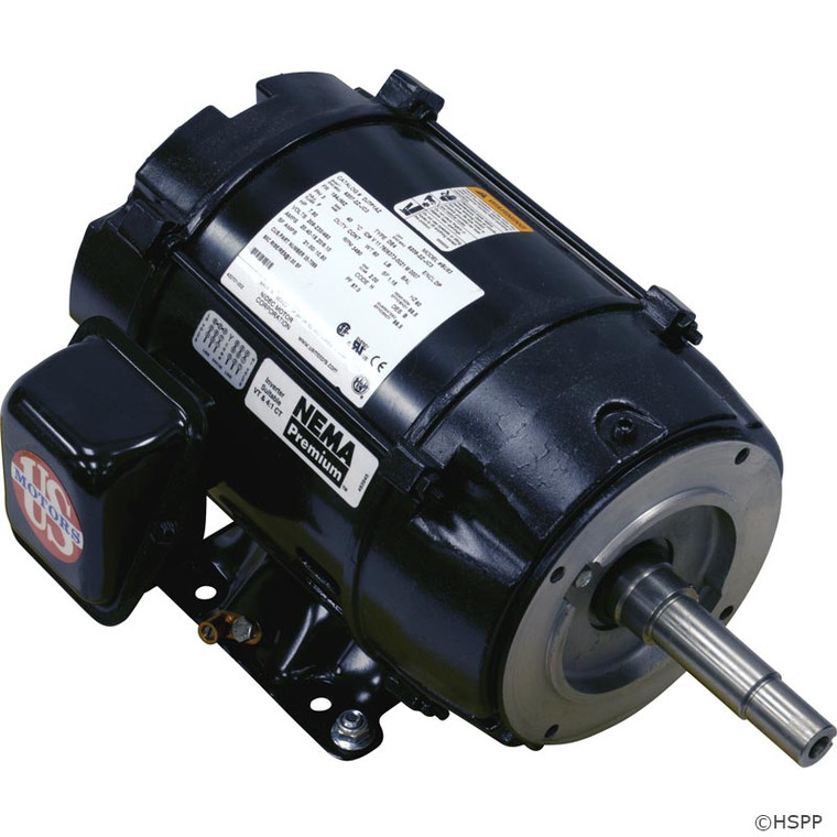 Motor, USMotor,7.5hp,208v-230v/460v,3ph,1-Spd,EQ Series,Pool