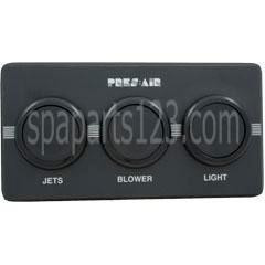 Spa 3-Button Panel Kit Black (Air) - SpaParts123