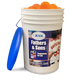 Bucket of Low Impact, Multi-Use Practice Baseballs