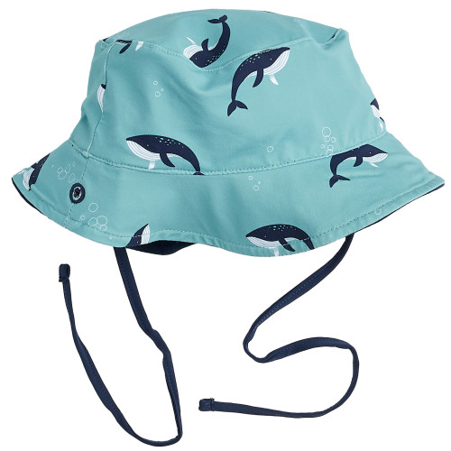 Turquoise Whale Reversible Sun Hat