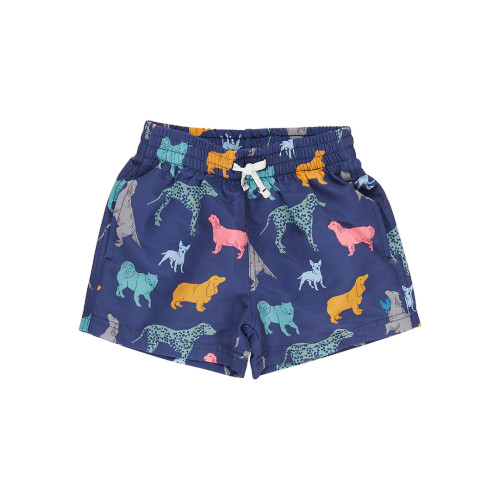 Baby Swim Trunks - Navy Dog