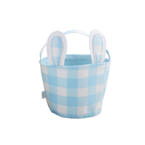 Boy Blue Check Basket