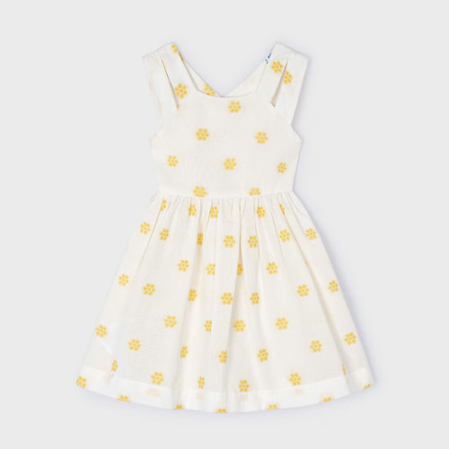 Yellow Jacquard  Daisy  Dress - Toddler