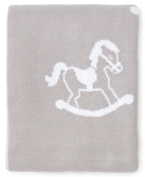 Rocking Horse Novelty Blanket - Silver