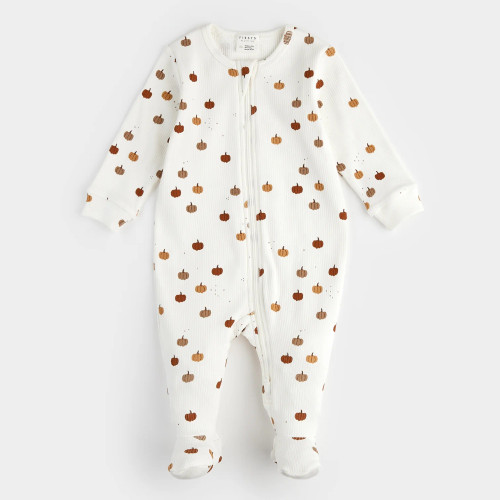 Pumpkin Print Footie